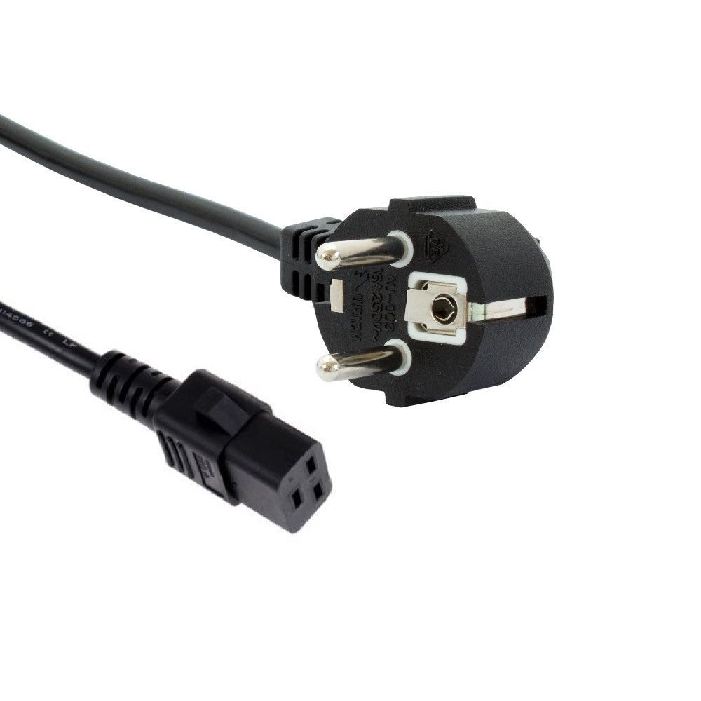 [CB1031] IEC60320-C19-EU-Black-Angle