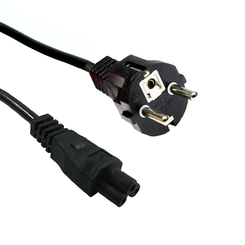 [CB1015] IEC60320-C5-EU-Black-Straight
