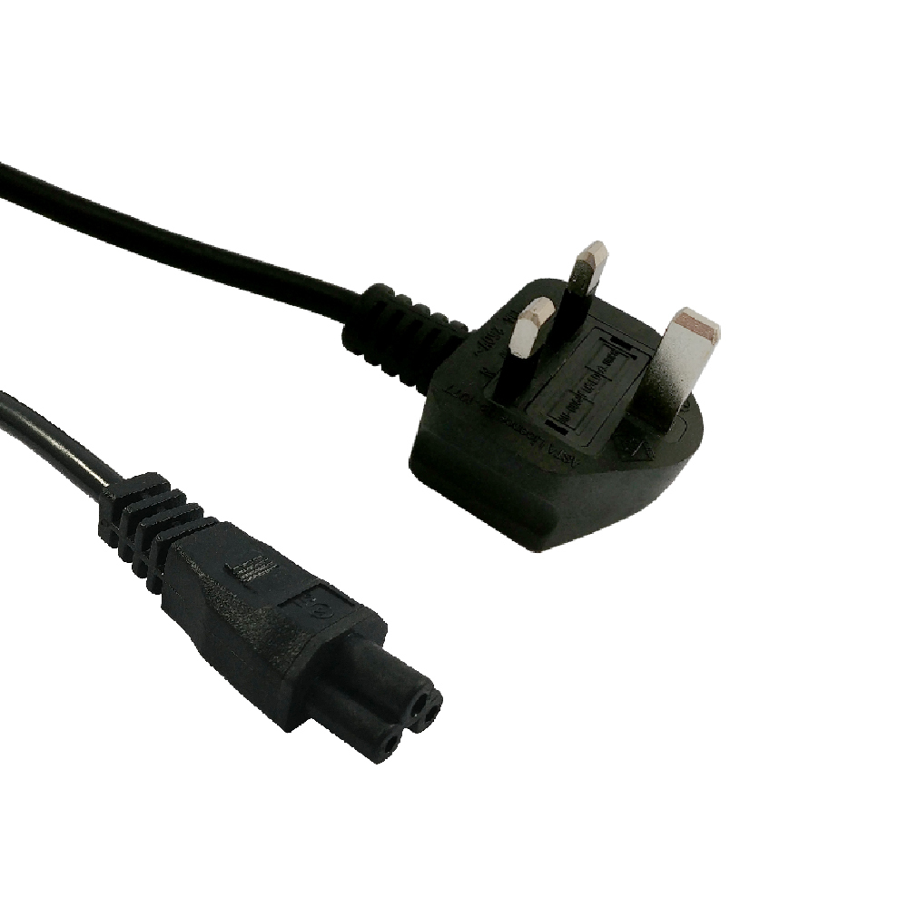 [CB1020] IEC60320-C5-UK-Black-Angle