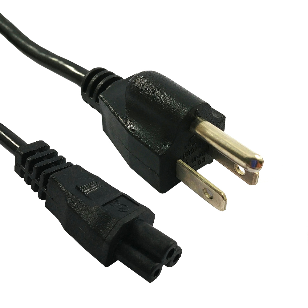 [CB1024] IEC60320-C5-US-Black-Straight