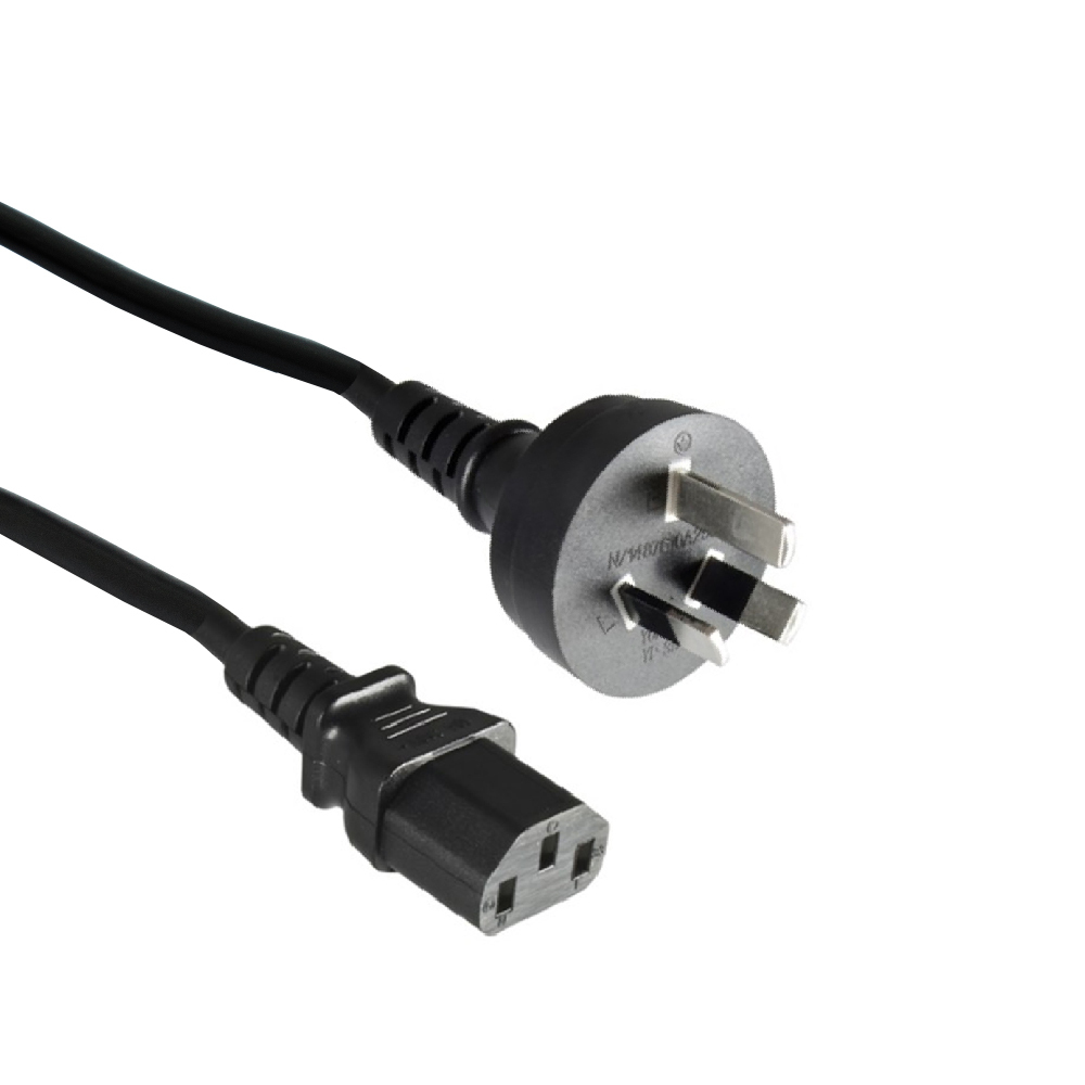 [CB1028] IEC60320-C13-AUS-Black-Straight
