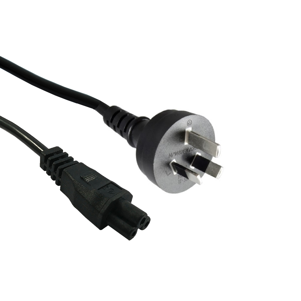 [CB1036] IEC60320-C5-AUS-Black-Straight